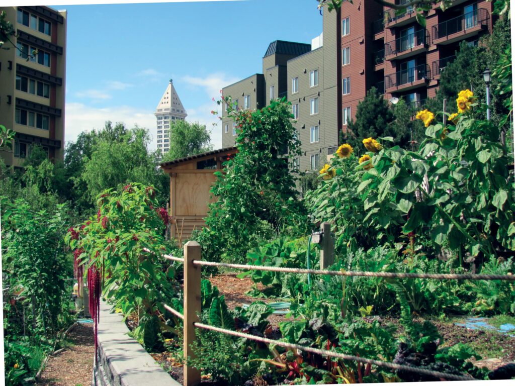 Jardín urbano en Seattle (Estados Unidos)
