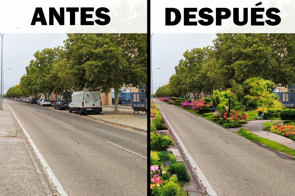 Esbozo de posible transformación de la Carretera de Rueda, Valladolid (España)